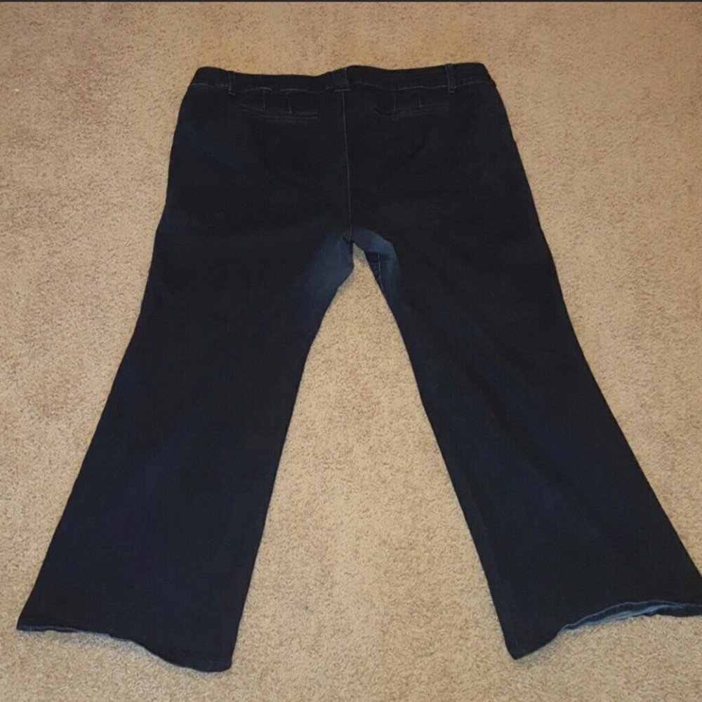 Lane Bryant Trouser-Style Jeans - 28, dark wash